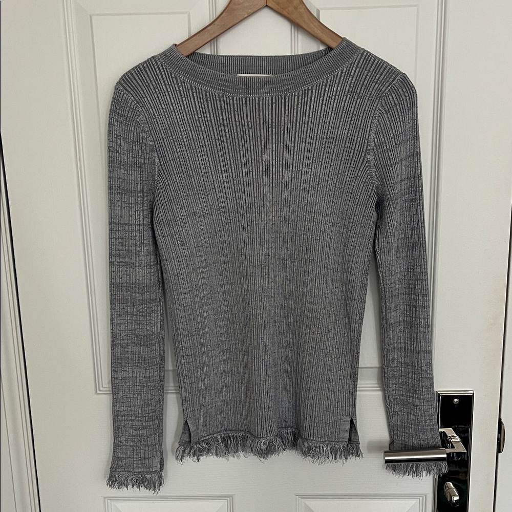Club Monaco Charcoal Ribbed Sweater and skirt set